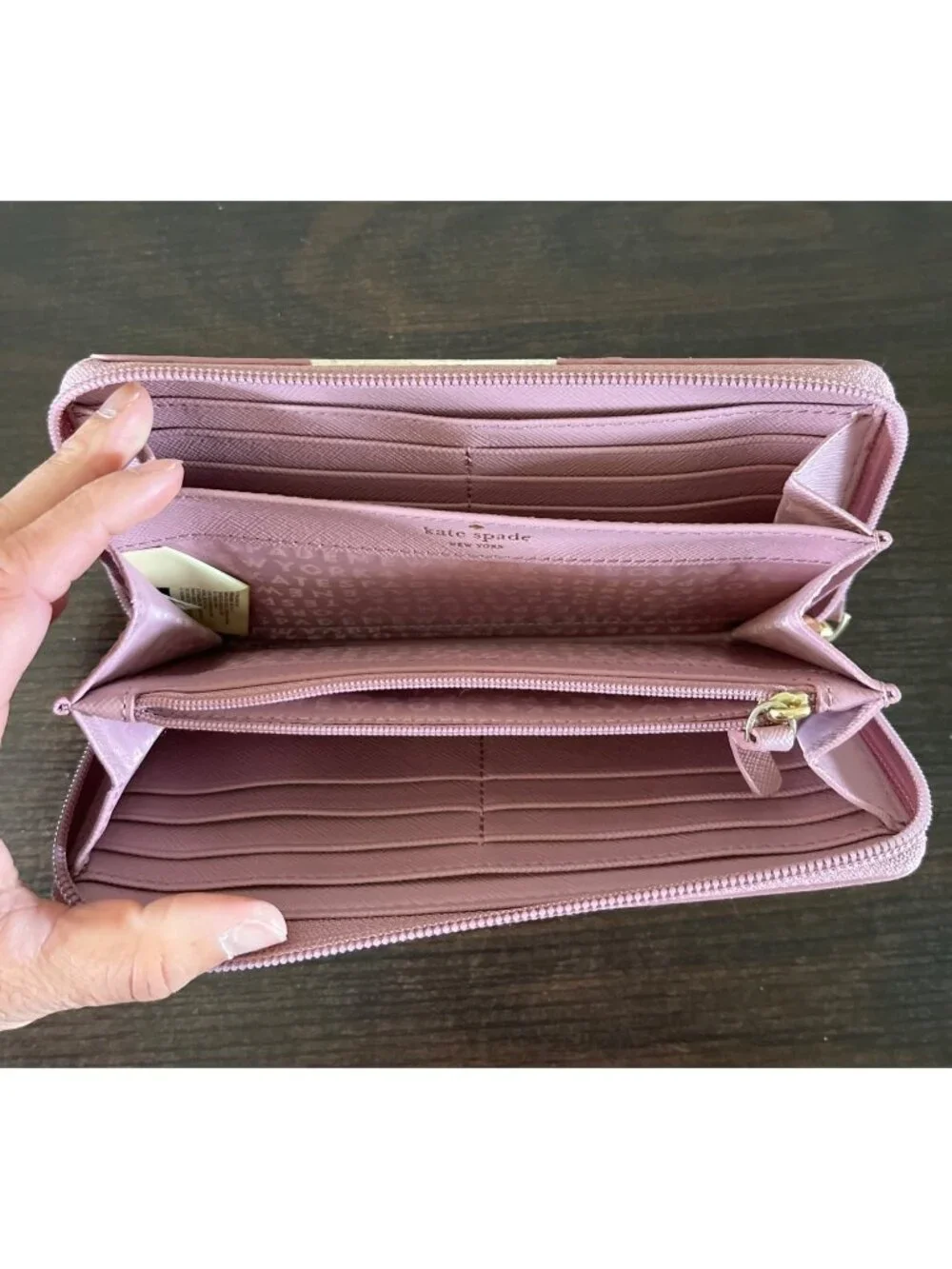 Kate Spade Pink New York Ina Greta Crossbody Purse With Matching Wallet Glitter